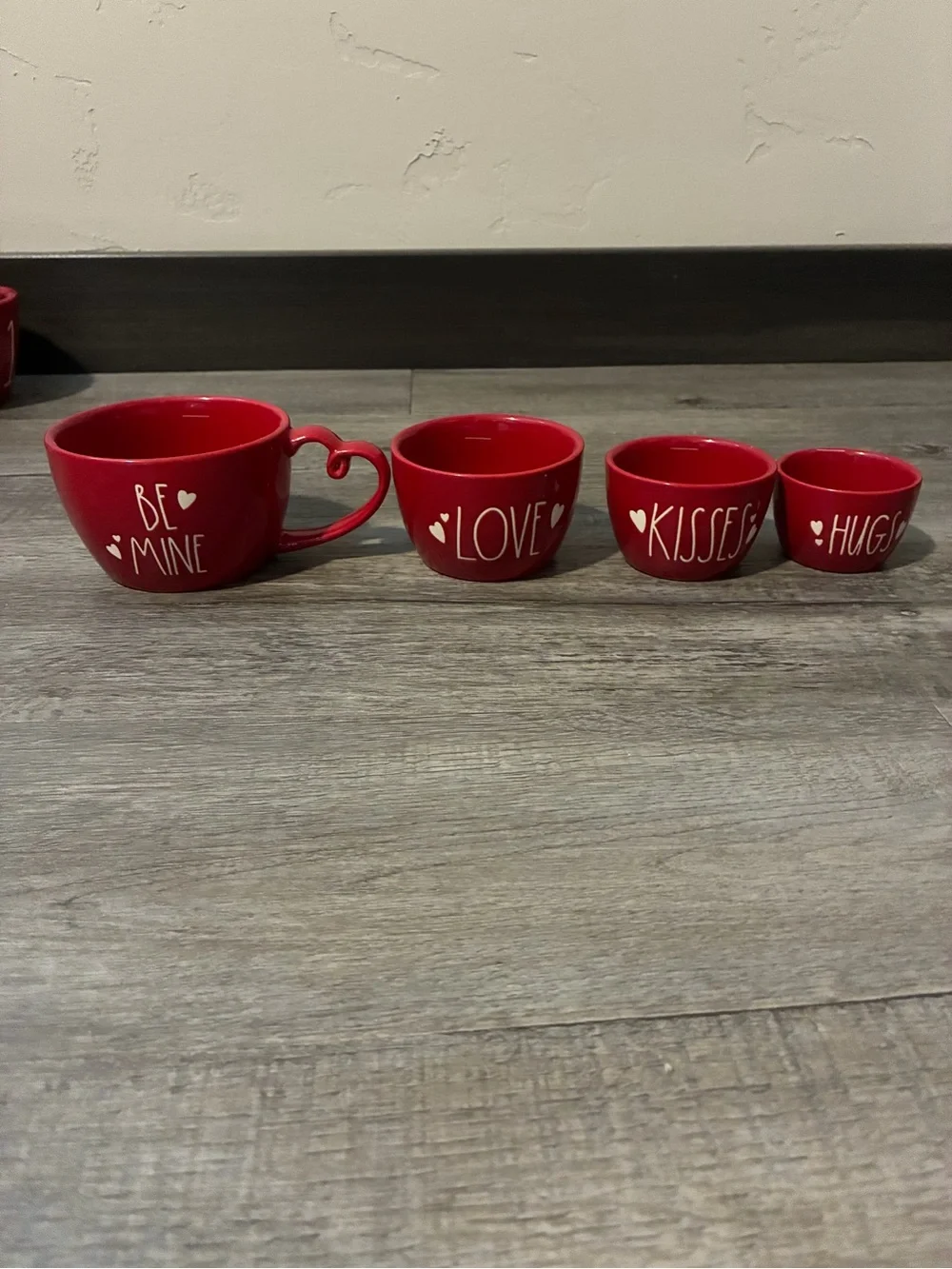 Rae Dunn valentines measuring cups